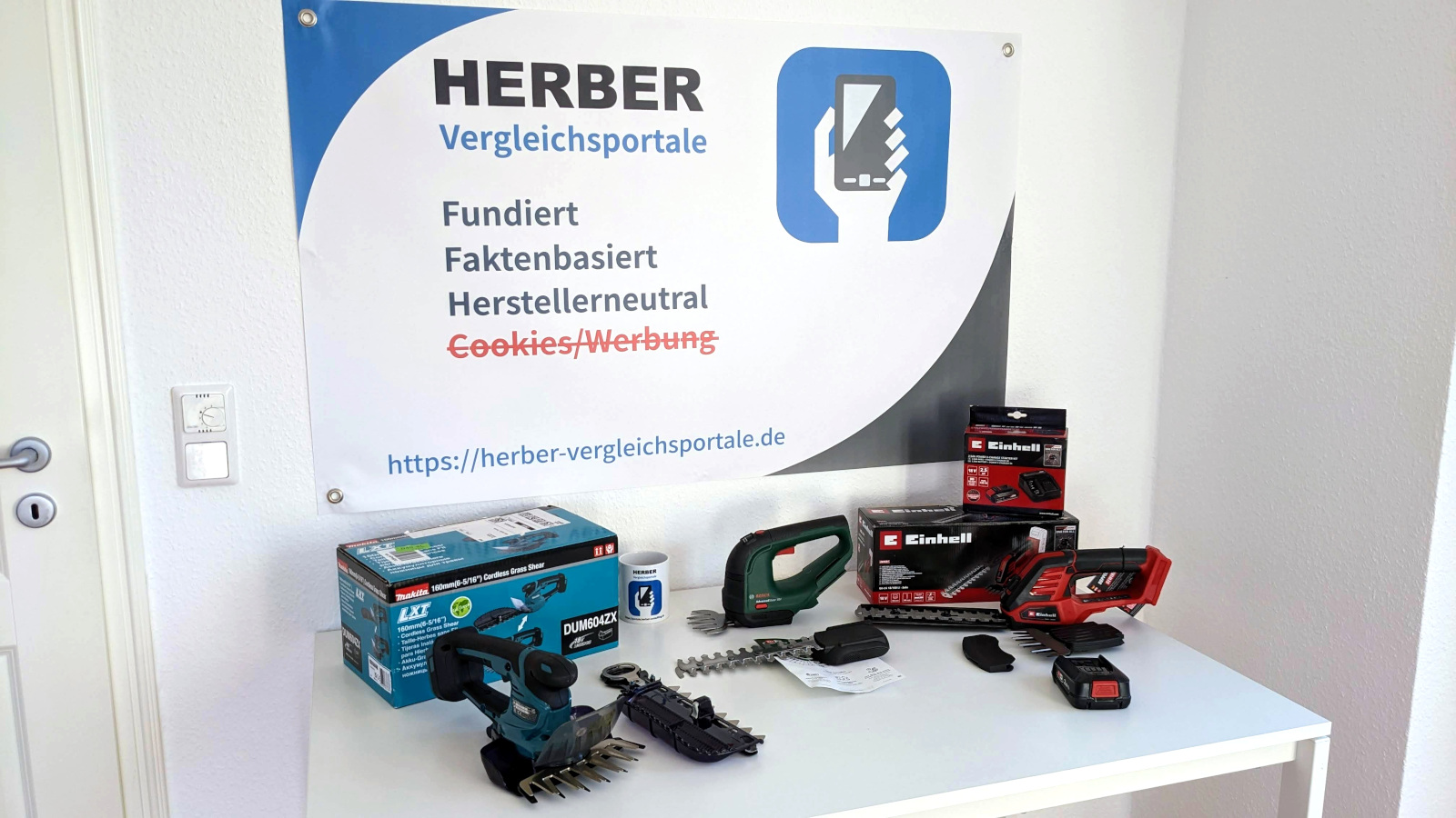 Akkubetriebene Gras- und Strauchscheren im direkten Vergleich. Grasscheren/Strauchscheren im Vergleichstest.